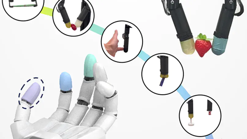 Automated Benchmarking of Variable-Property Soft Robotic Fingertips to Enable Task-Optimized Sensor Selection